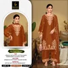 Khas 423 A To C Armani Satin Embroidery Farshi Salwar Kameez 
